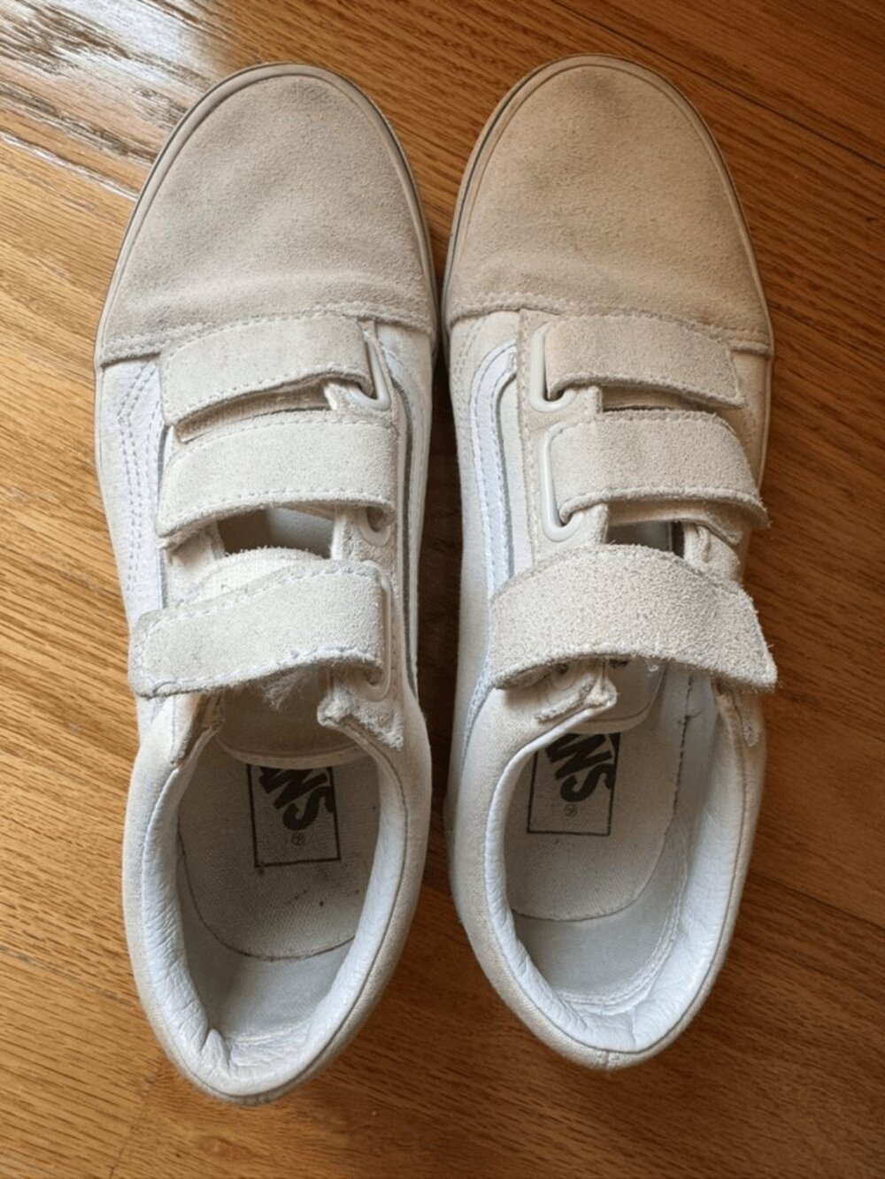 Vintage unisex, VANS OLD SKOOL V SUEDE CANVAS SHOE MARSHMALLOW, men 6.5 women 8